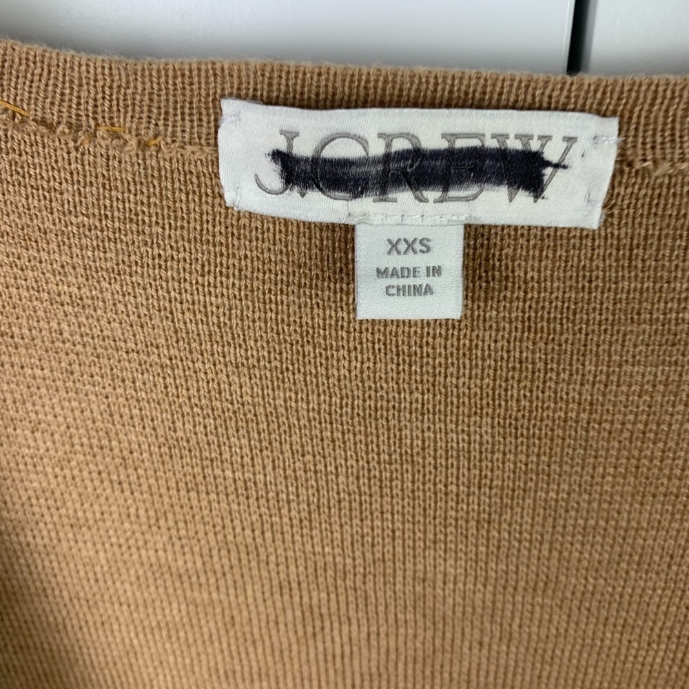 J Crew XXS Juliette collarless sweater-blazer Camel Preppy Classic Quiet Luxury - Picture 4 of 13
